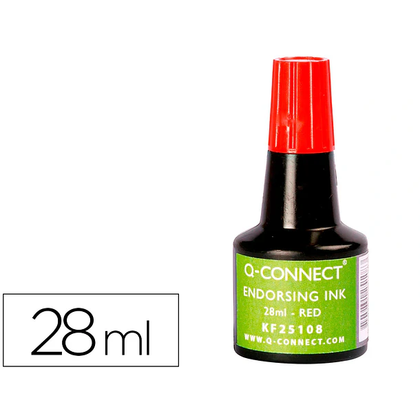 Tinta para almofada  vermelho frasco de 28 ml. 1