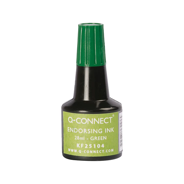    Tinta para almofada verde frasco 28 ml. 2