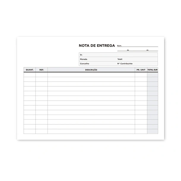 Bloco Entregas triplicado 155x215 5 un. 