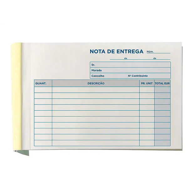 Bloco Entregas duplicado 105x155mm 
