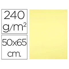 Cartolina 50x65cm 240gr amarelo médio
