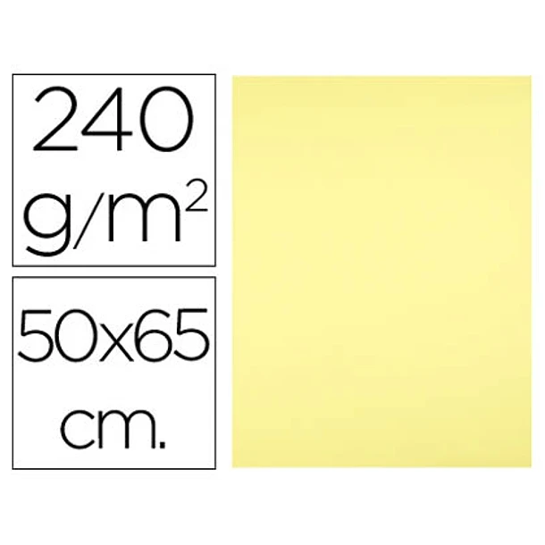 Cartolina 50x65cm 240gr amarelo médio 