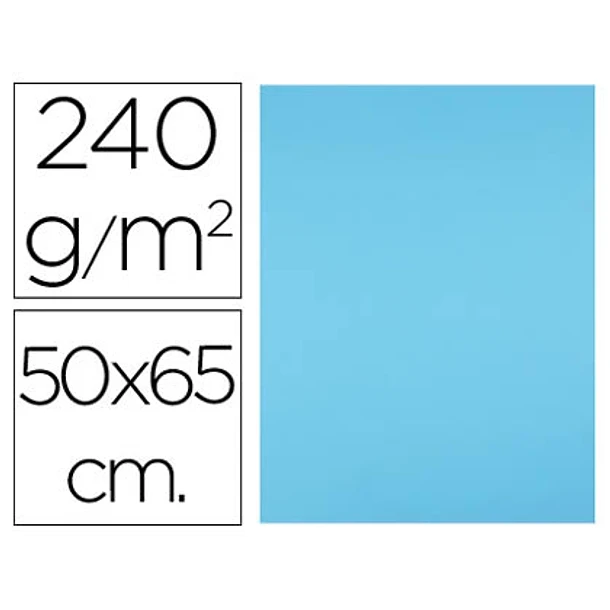 Cartolina 50x65cm 240gr  azul celeste 