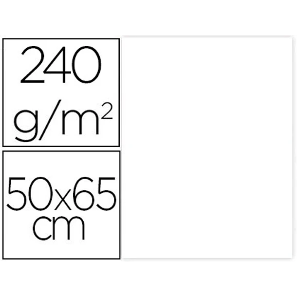    Cartolina 50x65cm 240gr branco 
