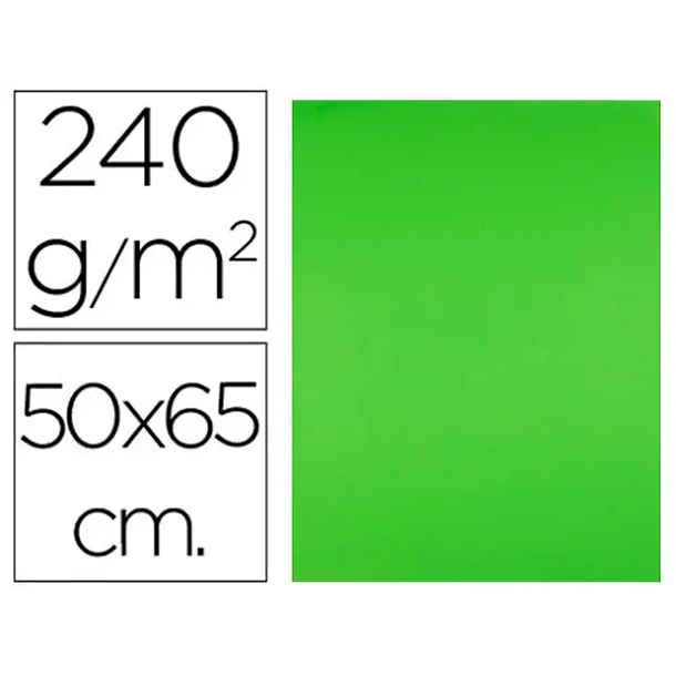 Cartolina 50x65cm 240gr verde erva 