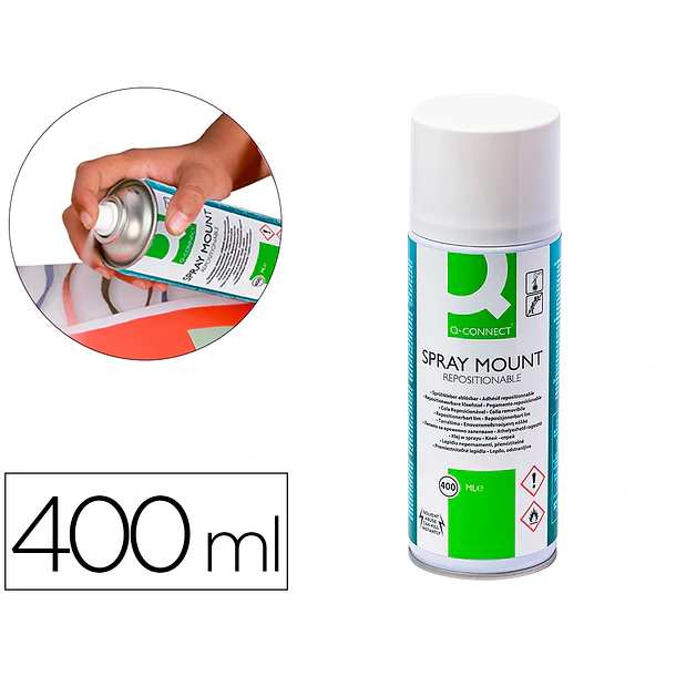 Cola spray adesiva q-connect  400 ml. 1