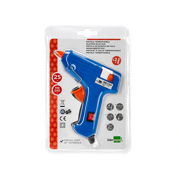 Pistola cola termofusivel mini liderpapel 25w  1