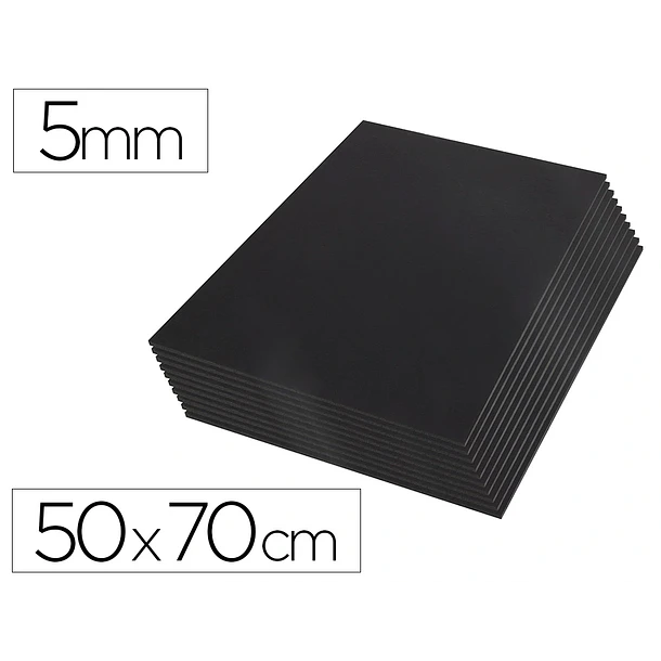 Cartão K-Line 50x70 Dupla Face Preto 5mm 10un. 4,83€ 