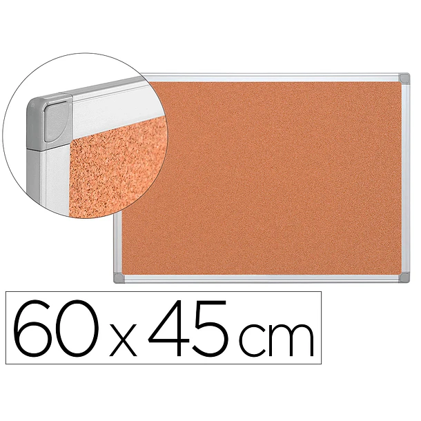 Quadro de cortica  com caixilho em aluminio 60 x 40 cm 1