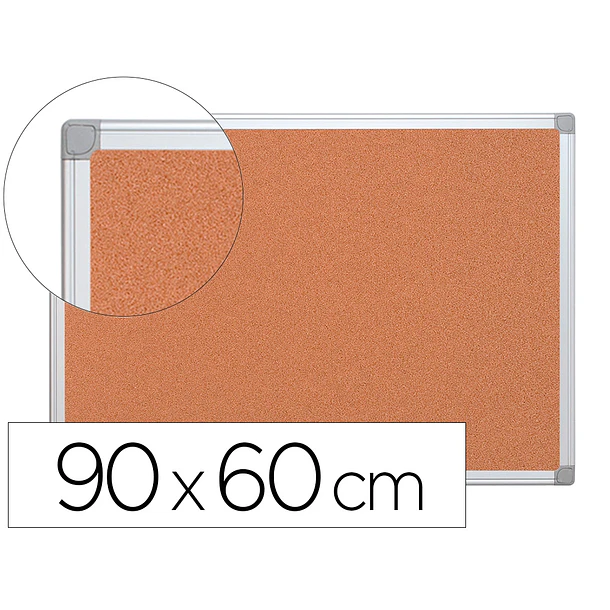 Quadro de cortica com caixilho em aluminio 60 x 90 cm. 1