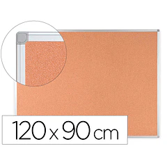  Quadro de cortica com caixilho em aluminio 120 x 90 cm.