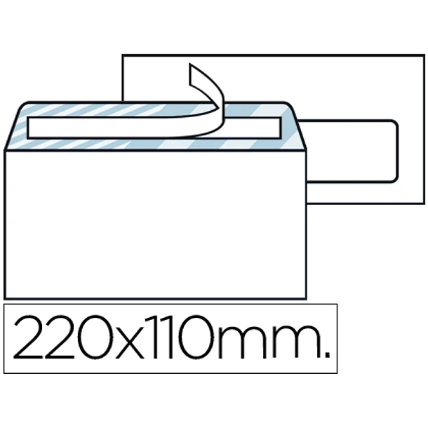 Envelopes 110x220 autodex c/janela cx.500 