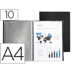 Capa catalogo 10 bl polipropileno A4 preto opaco.