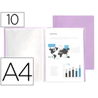 Capa catalogo 10 bl polipropileno A4 lavanda 1