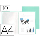 Capa catalogo 10 bl polipropileno A4 verde maça 1