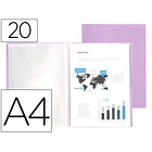 Capa catalogo 20bl polipropileno A4  lavanda opaco. 1