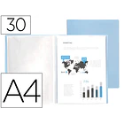 Capa catalogo 30bl polipropileno A4 azul celeste opaco 1