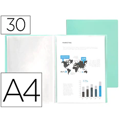 Capa catalogo 30bl polipropileno A4 lverde maça