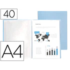 Capa catalogo 40bl polipropileno A4 azul celeste opaco 1