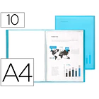 Capa catalogo 10 bl A4 azul transp. 1