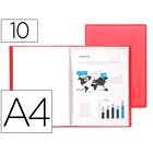 Capa catalogo 10 bl A4 vermelho transp. 1