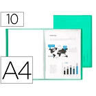 Capa catalogo 10 bl A4  verde transp. 1