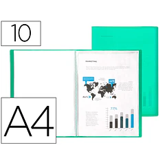 Capa catalogo 10 bl A4  verde transp.