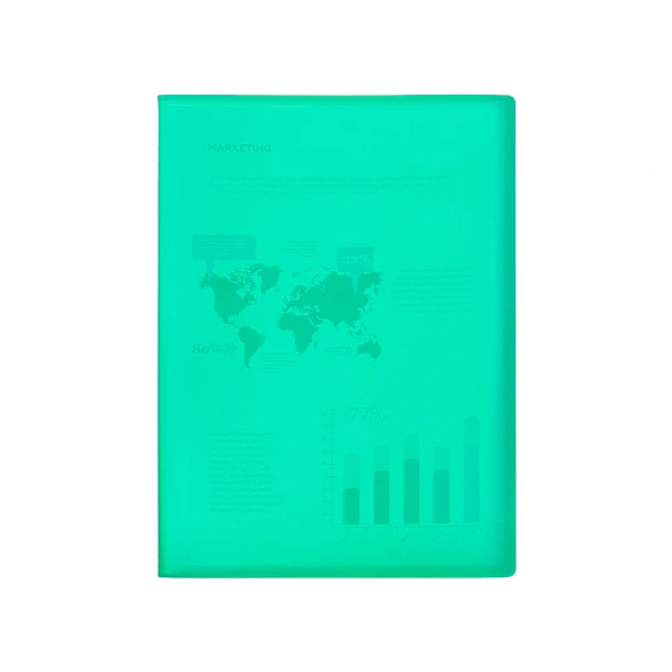 Capa catalogo 10 bl A4  verde transp. 3