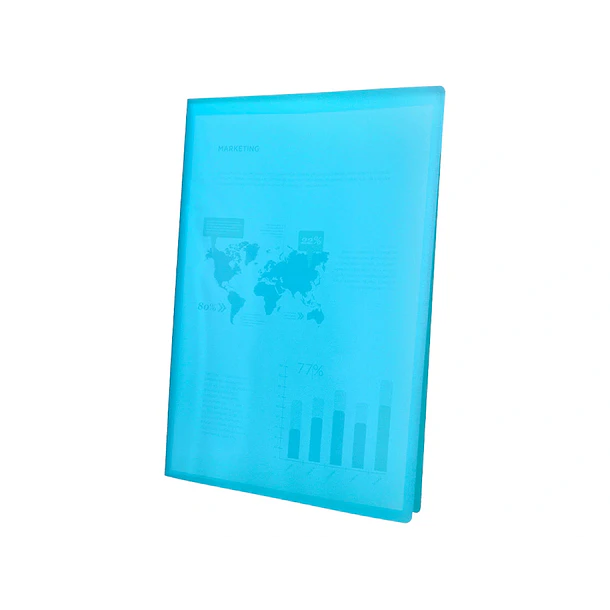 Capa catalogo 20 bl A4  azul transp. 3