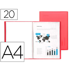Capa catalogo 20 bl A4  vermelho transp.