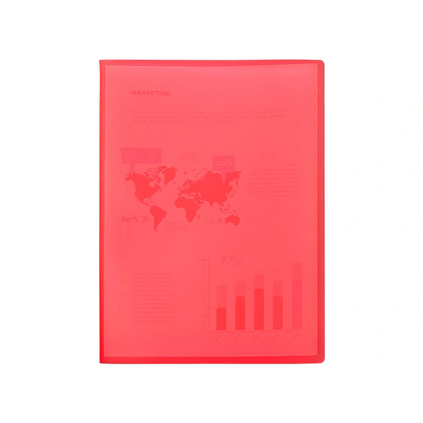 Capa catalogo 20 bl A4  vermelho transp. 3
