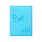 Capa catalogo 30 bolsas polipropileno A4 azul. 3