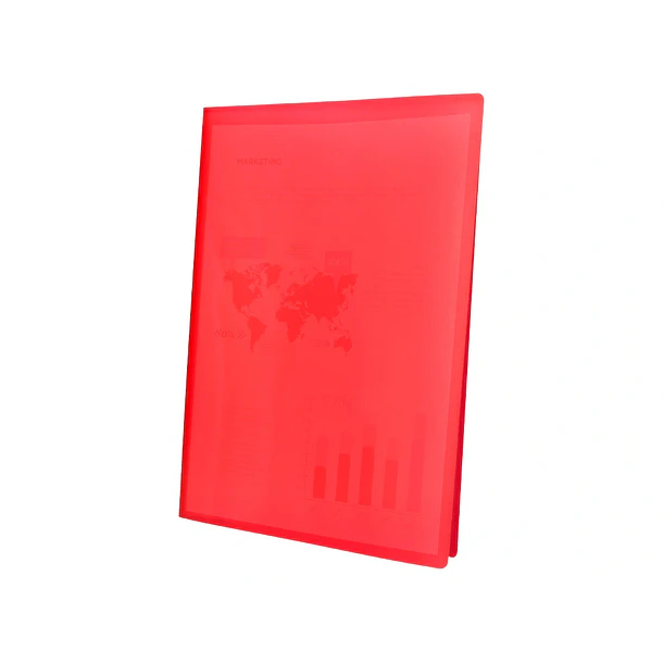 Capa catalogo 30 bolsas polipropileno A4 vermelho 3