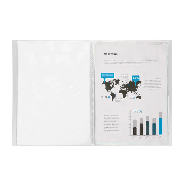 Capa catalogo 30 bolsas polipropileno A4 transparente 2