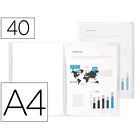 Capa catalogo  40 bl polipropileno A4 traslucida transparente 1