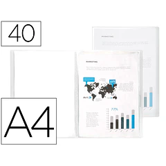 Capa catalogo  40 bl polipropileno A4 traslucida transparente