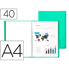 Capa catalogo  40 bl polipropileno A4 traslucida verde