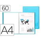 Capa catalogo  60 bl polipropileno A4 traslucida azul frosty. 1