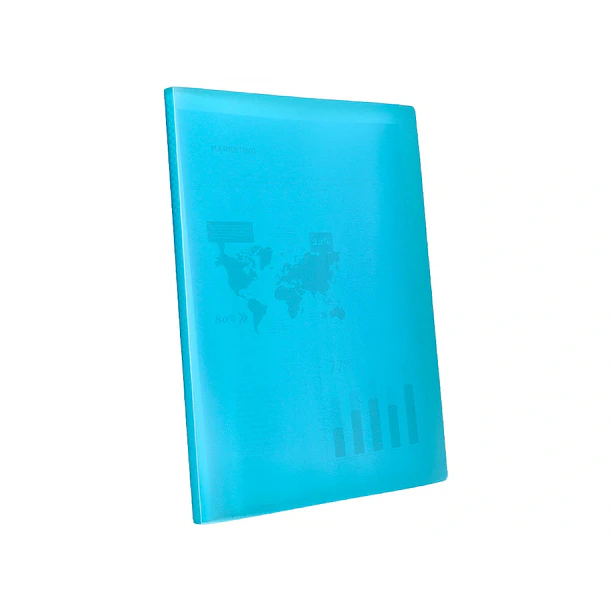 Capa catalogo  80 bl polipropileno A4 traslucida azul 3