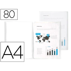 Capa catalogo  80 bl polipropileno A4 traslucida transparente