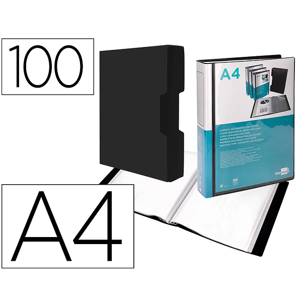 Capa catalogo  100 bl c/ cx A4 preto opaco 1