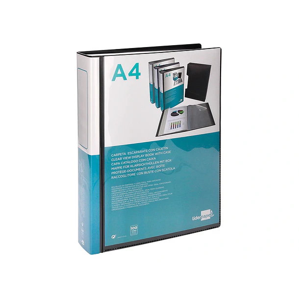 Capa catalogo  100 bl c/ cx A4 preto opaco 2