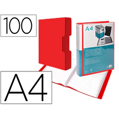 Capa catalogo  100 bl c/ cx A4 vermelho translucido