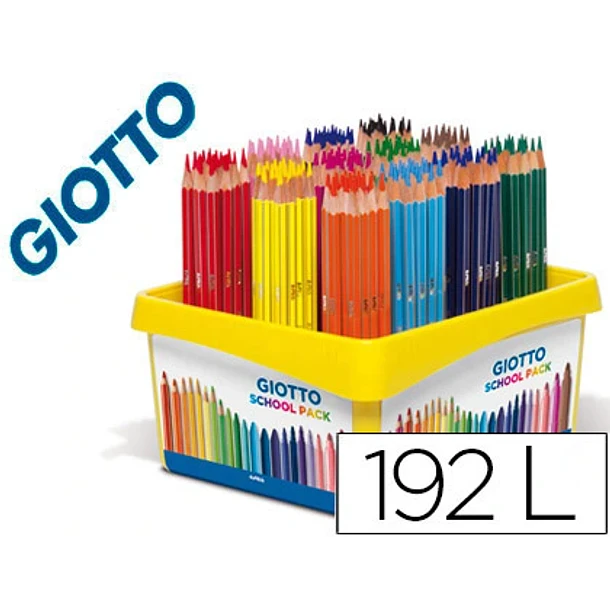 Lapis cor giotto  schoolpack 192 un 12 cores x 16 un. 