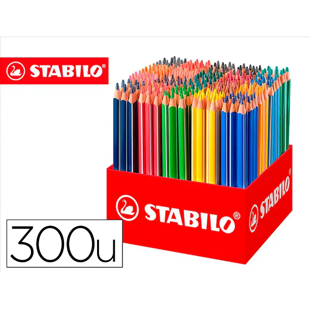 Lapis de cor stabilo  schoolpack de 300un 20 cores sort. 1