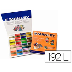Lapis cera manley schoolpack  192 un 16 cores sort.