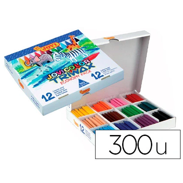 Lapis de cera jovicolor schoolpack 300 un 1