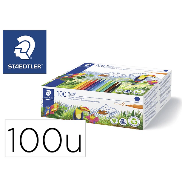 Marcador Staedtler Noris 100 un. sortidas 10 x cor. 