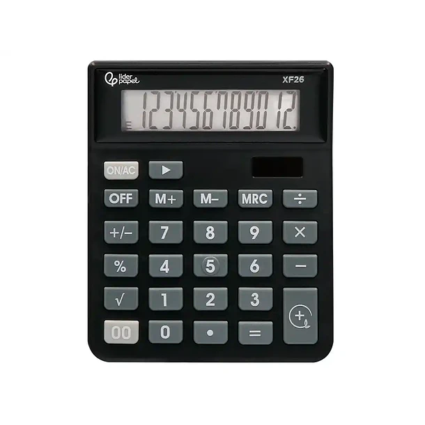 Calculadora  secretaria 12 dig. solar / pilhas 2