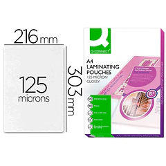Bolsa plastificar A4  125mic. cx 100 